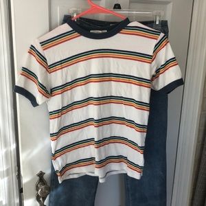 Urban Outfitters Rainbow Striped Tee